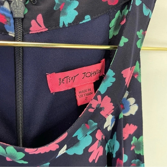 Betsey Johnson Y2K Coquette Girl Floral High Neck Sleeveless Midi Dress - Picture 5 of 6